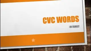 CVC Words | The -in Family