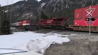 Skeena Pacific #1911 - Canadian Pacific Train #149  Westbound at Taft, BC   2023 03 23 14:35hrs