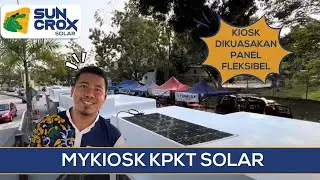 MYKIOSK KPKT SOLAR dikuasakan panel fleksibel dan bateri LiFePO4 utk lampu, cas USB & soket kipas