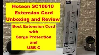 Hoteon SC10610 Extension cord with Surge Protection | Best Extension Cord with USB-C port in India