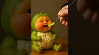 Baby Orange Eating Realistic ASMR 🍊👶