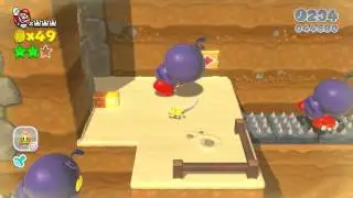Super Mario 3D World ~ World 4-1 (Green Star & Stamp Guide)