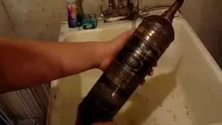 Antique fire extinguisher demonstration