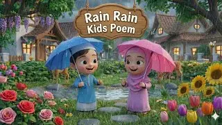 Rain Rain Fun Poem | Islamic Version | Kids nursery rhymes | Nasheed | Little World TV 