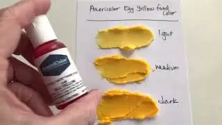 Americolor Egg Yellow food coloring swatch test and demo