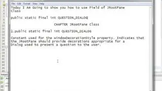 Java Programming Tutorial -JRootPane-10- public static final int QUESTION_DIALOG