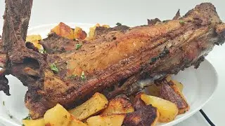 costata di pecora con patate al forno