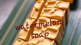 Watermelon soap from fresh watermelin juice🍉 #soap #watermelonsoap #soapmaking #organicsoap #cpsoap 