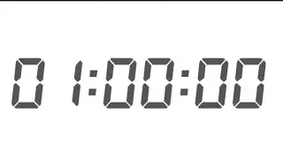 1 Hour Countdown Timer | No Music | Clean & Minimal Design