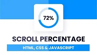 Page Scroll Percentage With Circular Progress Bar | Javascript Tutorial