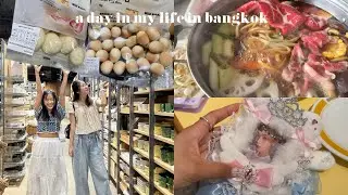 a day in my life in bangkok: going to muji + sukiyaki for lunch with loved ones & desserts