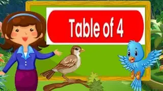 Table of 4 | Four Table For Children | 4 Table in English| #4table #nurseryrhymes #math #babies