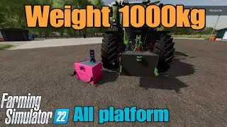 Weight 1000kg / mod for all platforms on FS22