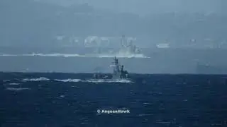 Hellenic Navy P72 HS Votsis patrolling in south Aegean Sea.
