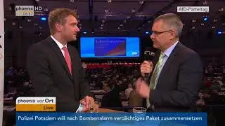 Andr&eacute; Poggenburg im Interview auf dem AfD-Bundesparteitag am 02.12.2017