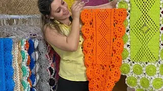 Caminhos e Trilhos de Mesa em Crochê Diversas cores CONFIRA