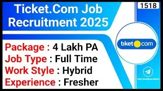 Ticket.Com Job Recruitment 2025 | Package 4 Lakh PA | Software Quality Assurance Jobs