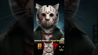 Horror movie characters as cats #shorts #dog #cat
