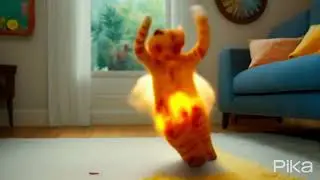 Happy happy cat explodes  | AI | meme