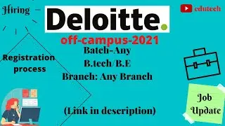off campus Deloitte hiring | Business Technology Analyst!! Apply Now!!