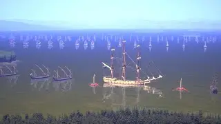 3D reconstruction of The Battle of Gangut 7 August 1714. The Great Northern War.