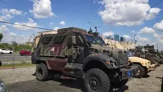 Moscow, Russia. Protected vehicle MAXXPRO PLUS INTERNATIONAL (USA). Exhibition of captured equipm...