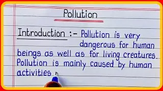Essay On Pollution In English l Pollution Essay In English Writing