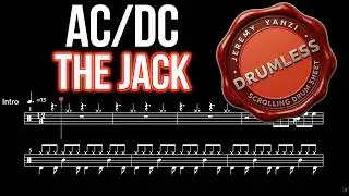ACDC - The Jack - Drumless (with scrolling drum score)