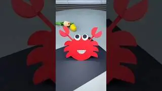 Teach you how to make a little Crab 🦀 with paper 📃 #shorts #diy #origami #papercraft #crab