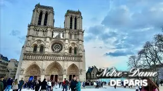 Notre-Dame de Paris Cathedral - Walking Tour in France 4K 🇫🇷