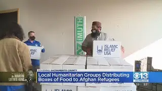 Local Humanitarian Groups Distributing Boxes Of Food To Afghan Refugees
