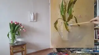 Тюльпаны. Живопись маслом.