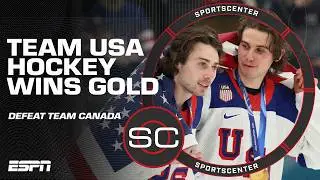 TEAM USA WINS GOLD 🥇 Defeat Team Canada for first gold since 1980 'Miracle on Ice' 🏒 | SportsCenter