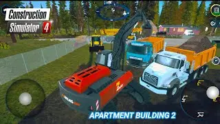 Apartment Building 2 - Construction Simulator 4 lite Android Gameplay - Excavator Digging Hole