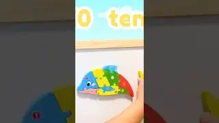 Dolphin Puzzle Fun! Learn Numbers & Colors for Kids 🐬🎨 #shorts