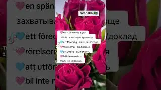шведский язык svenska spr&aring;ket