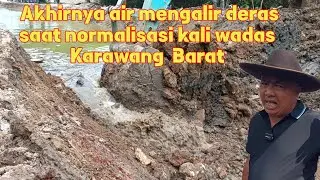 Akhirnya air Kali Wadas mengalir Deras #kdm #dedimulyadi #normalisasisungai 
