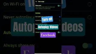 How to Turn OFF Autoplay Videos on Facebook? #shortsfeed #shorts