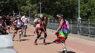 Texas Roller Derby teams up with CIB Austin for downtown Pride celebration | FOX 7 Austin
