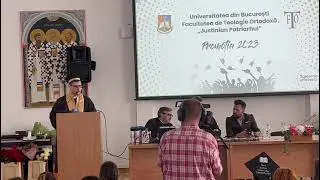 Vr&acirc;nceanul, Teodor Alexandru Vulcan susțin&acirc;nd discursul de șef promoție 2023
