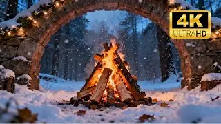 The Most Beautiful & Relaxing Christmas Fireplace for Your Home | Soft Crackling Woods | 8H 4K #370