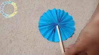 How to Make a Paper Fan with Two Ice Cream Sticks