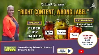 Elder Joy Bailey || Sabbath Services || 