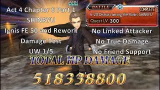 DFFOO Ignis FE 50 Damage Test | Act 4 Chapter 6 Part 1 SHINRYU