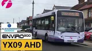 44917 First Solent ADL E200 Dart Passes Dovercourt Road, McColls