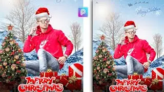 Merry Christmas Concept Photo Editing in Picsart || Picsart Christmas Photo Editing Tutorial