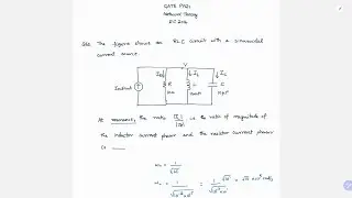 Network Theory GATE PYQ | Question 62 | Ram Balaji S