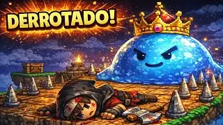 Fui derrotado pelo king slime no Sky block