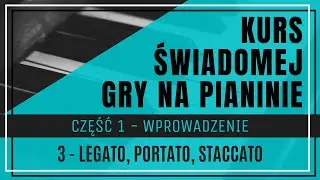 Część 1, Lekcja 3. Legato, Portato, Staccato - Artykulacja na pianinie. Łączenie dźwięków.