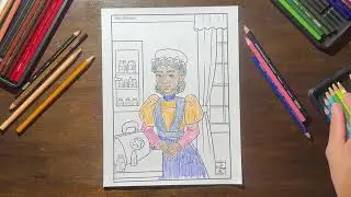 Black History Coloring Pages • Mary Mahoney Page Quiet Coloring Activity (13 Minutes)